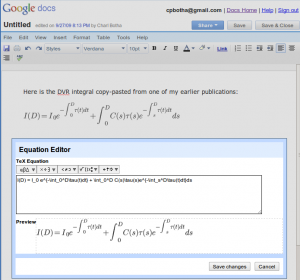 google_docs_ss1 Screenshot of Google Docs equation editor.