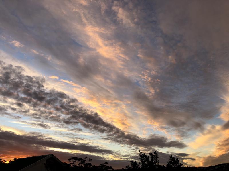 pretty evening clouds above my home