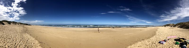 Another Stilbaai beach scene, this time in panaroma format, taken a day before the SA lockdown.