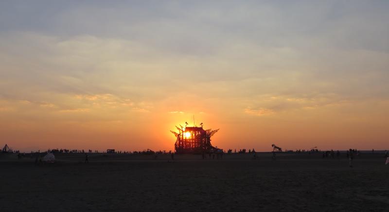 Figure 1: From the oldies but goodies photo album, because I haven&rsquo;t been getting out much: Sunset at AfrikaBurn 2017. Also due to nostalgia, as our AB 2020 adventure was utterly understandably cancelled (UUC). There&rsquo;s nothing quite like ambulating amicably across that piece of desert with your homies.