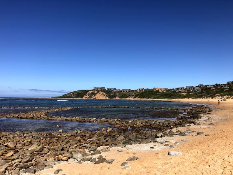 Figure 2: One of the Stilbaai Tidal Fish Traps. Fish swim into trap when high tide. Fish now trapped, ready for… next stage.