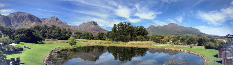 Figure 1: A scene from Sunday lunch at Mont Marie in Stellenbosch. Previous visit in WHV #182. Still beautiful.