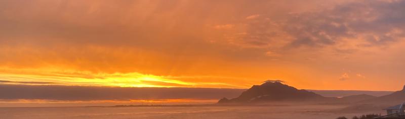 Figure 1: Fiery sunset in Betty&rsquo;s Bay.