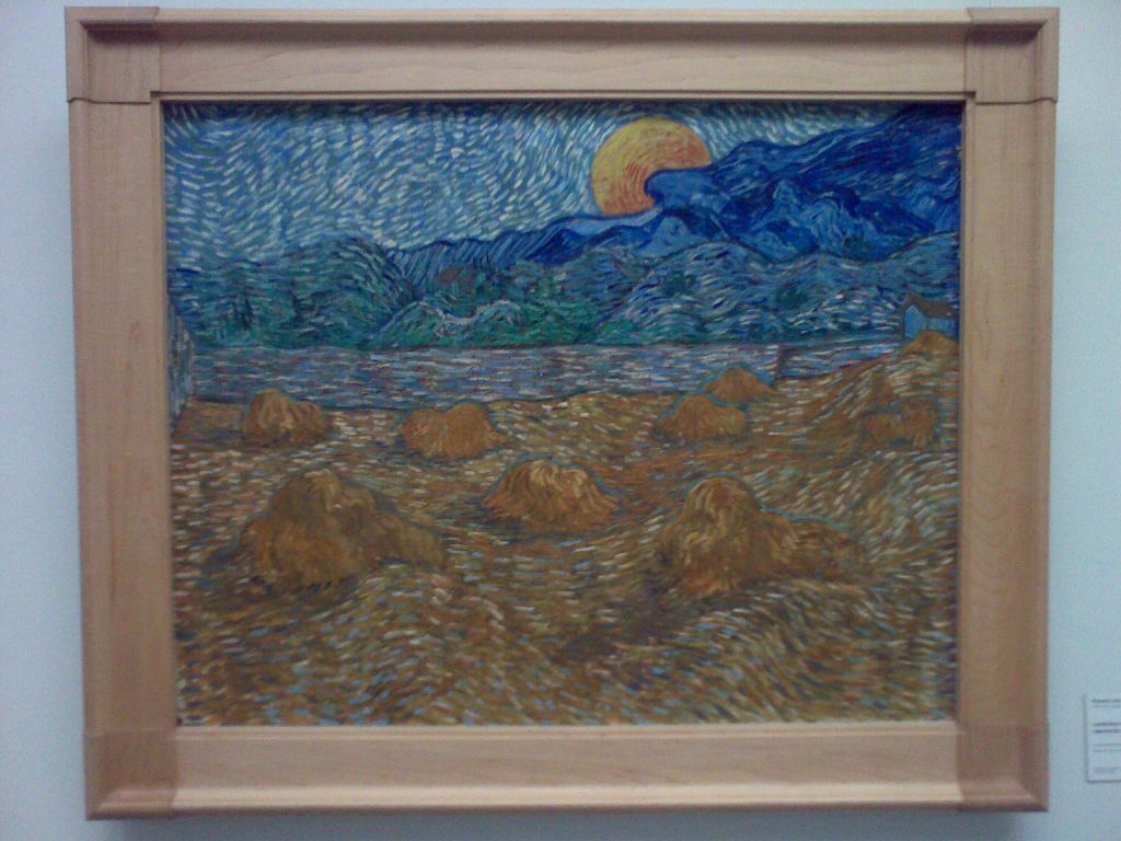 Van Gogh's &quot;Landschap met korenschelven en opkomende maan&quot;, taken at Kröller-Müller museum.