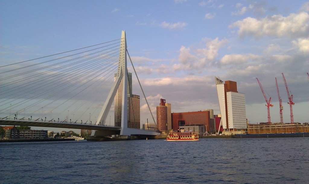 Erasmus Bridge and surroundings taken before boarding the AquaLiner to the PHIA 2011 finals at the RDM campus.