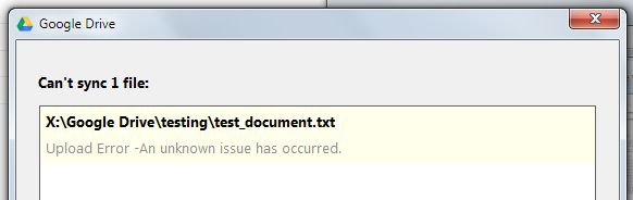 Informative error message. NOT.