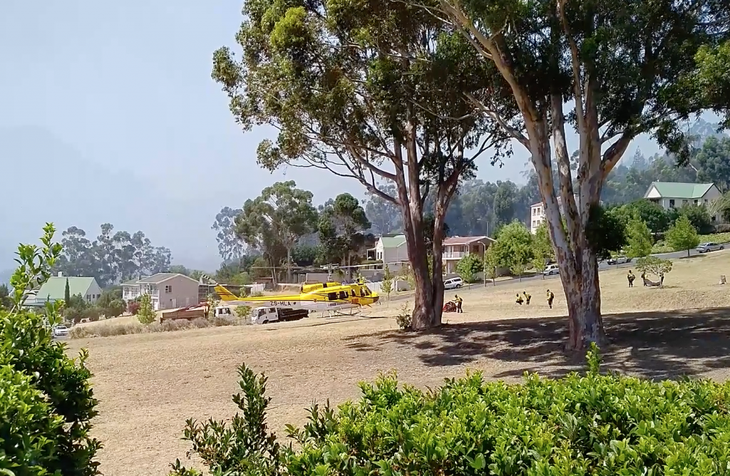 Water helicopter landing on the park next to my house.